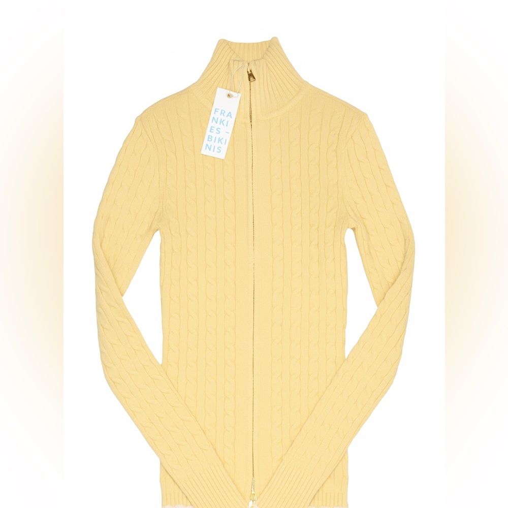 Frankie's Bikinis Light Yellow Knit Sweater